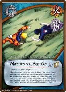 Naruto vs. Sasuke card artwork