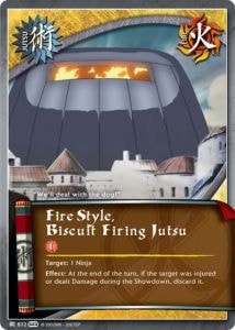 Fire Style, Biscuit Firing Jutsu card artwork