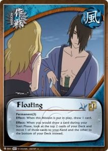Floating card artwork