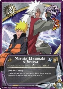 Naruto Uzumaki & Jiraiya card artwork
