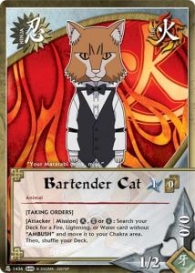 Bartender Cat card artwork