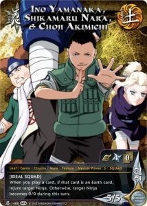 Ino Yamanaka, Shikamaru Nara, & Choji Akimichi card artwork