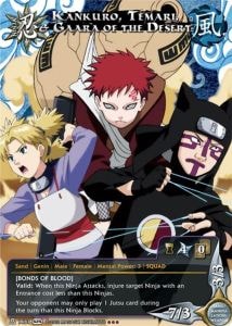 Kankuro, Temari, & Gaara of the Desert card artwork