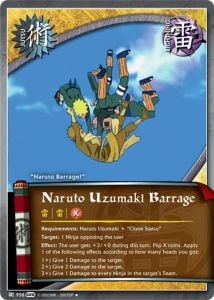 Naruto Uzumaki Barrage card artwork