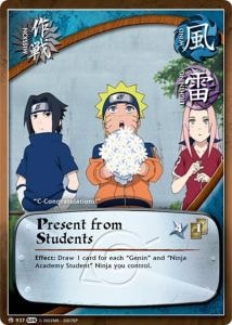 Present from Students card artwork