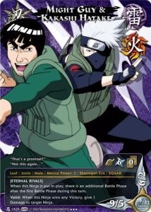 Might Guy & Kakashi Hatake card artwork
