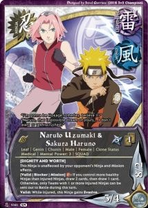 Naruto Uzumaki & Sakura Haruno card artwork