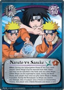 Naruto vs Sasuke card artwork