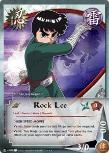 Rock Lee card artwork