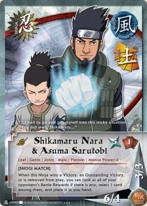 Shikamaru Nara & Asuma Sarutobi card artwork