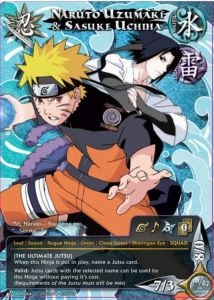Naruto Uzumaki & Sasuke Uchiha card artwork