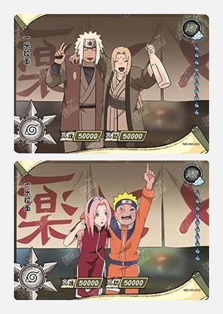 Jiraiya & Tsunade Sakura & Naruto card artwork