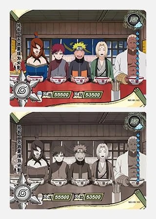 Onoki & Mei & Gaara & Naruto & Tsunade & A card artwork