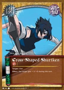 Cross-Shaped Shuriken J-002 Naruto trading card