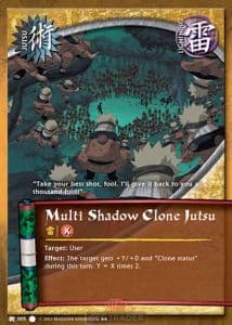 Multi Shadow Clone Jutsu J-005 Naruto trading card