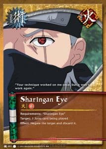 Sharingan Eye J-007 Naruto trading card