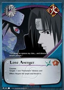 Lone Avenger M-009 Naruto trading card