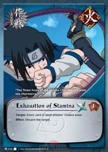 Exhaustion of Stamina M-010 Naruto trading card