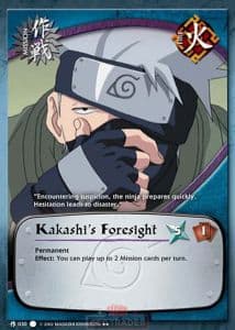 Kakashi's Foresight M-030 Naruto trading card