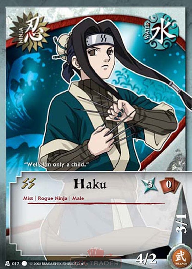 Haku N-017 Naruto trading card