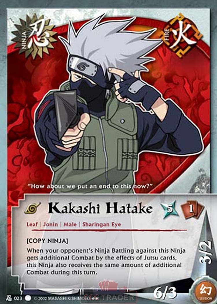 Kakashi Hatake N-023 Naruto trading card