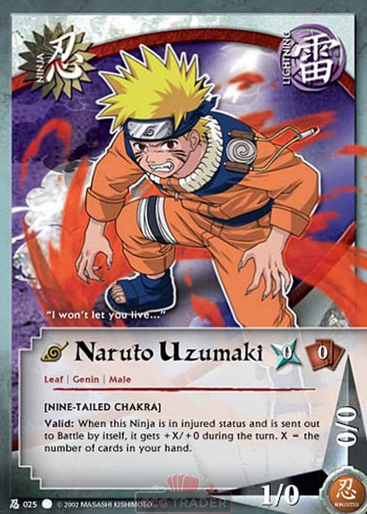 Naruto Uzumaki N-025 Naruto trading card