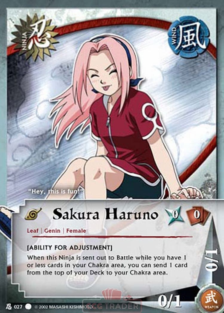 Sakura Haruno N-027 Naruto trading card