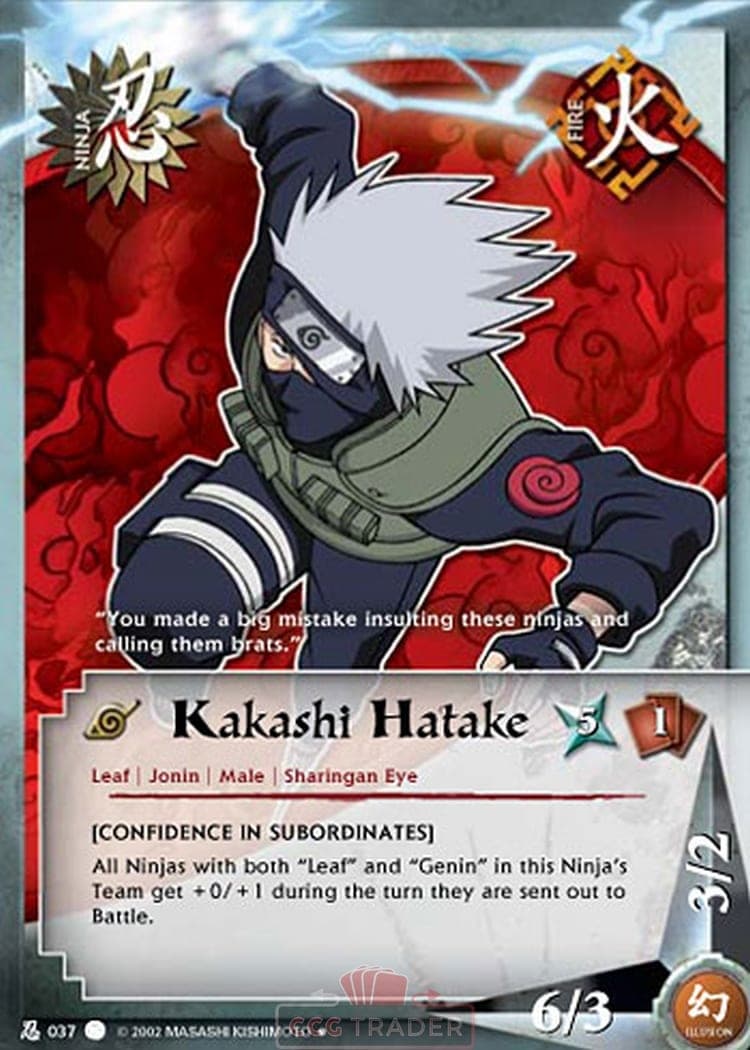Kakashi Hatake N-037 Naruto trading card