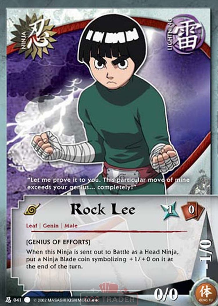 Rock Lee N-041 Naruto trading card