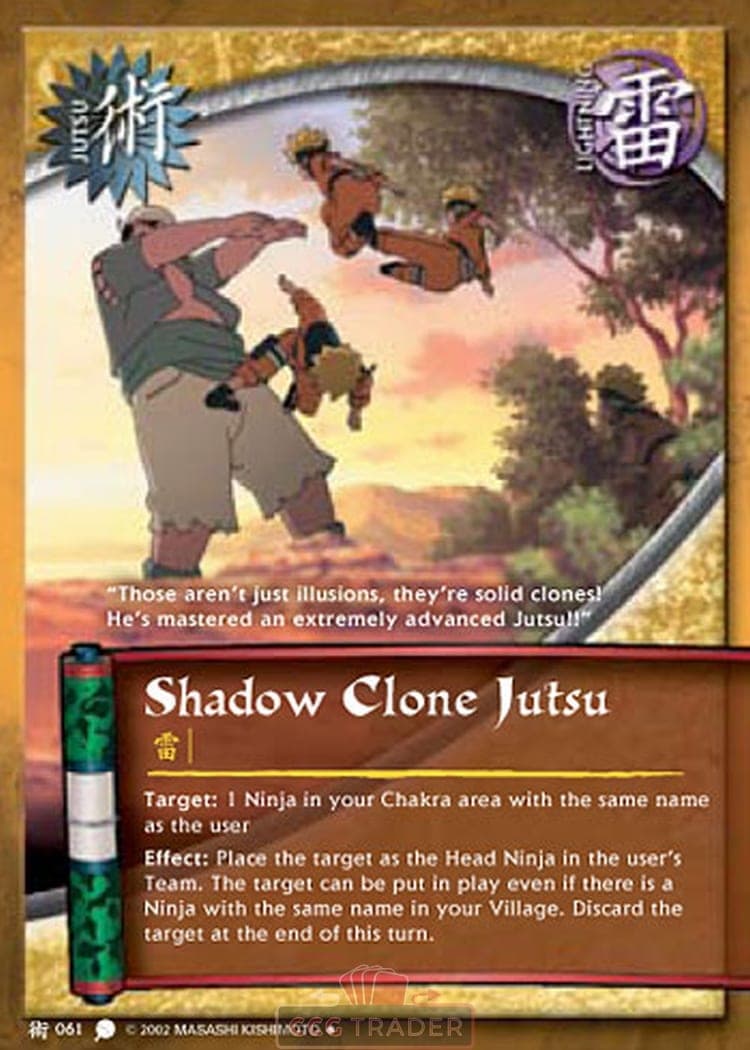 Shadow Clone Jutsu J-061 Naruto trading card
