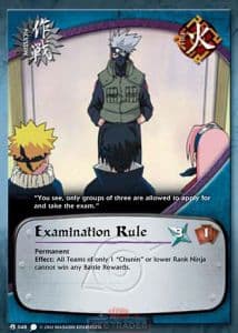 Examination Rule M-048 Naruto trading card