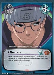 Observer M-075 Naruto trading card