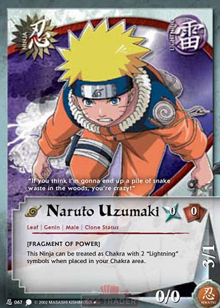 Naruto Uzumaki N-067 Naruto trading card