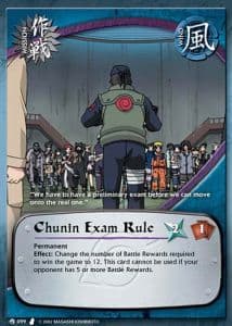 Chunin Exam Rule M-099 Naruto trading card