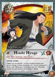 Hiashi Hyuga N-126 Naruto trading card