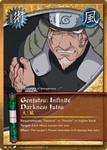 Genjutsu: Infinite Darkness Jutsu J-157 Naruto trading card