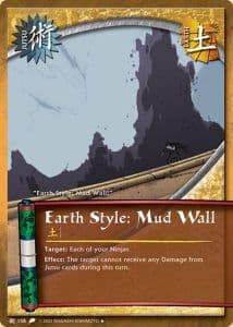 Earth Style: Mud Wall J-158 Naruto trading card