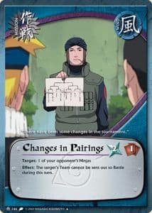 Changes in Pairings M-144 Naruto trading card