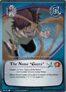 The Name "Gaara" M-162 Naruto trading card