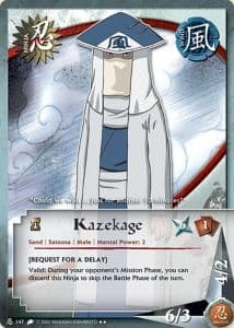 Kazekage N-147 Naruto trading card