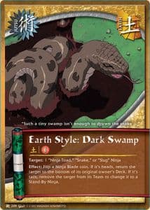 Earth Style: Dark Swamp J-209 Naruto trading card