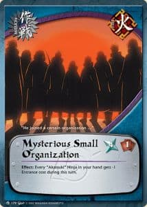 Mysterious Small Organization M-179 Naruto trading card