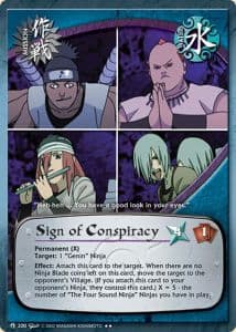 Sign of Conspiracy M-200 Naruto trading card