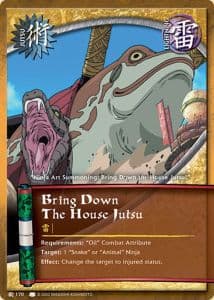 Bring Down The House Jutsu J-170 Naruto trading card