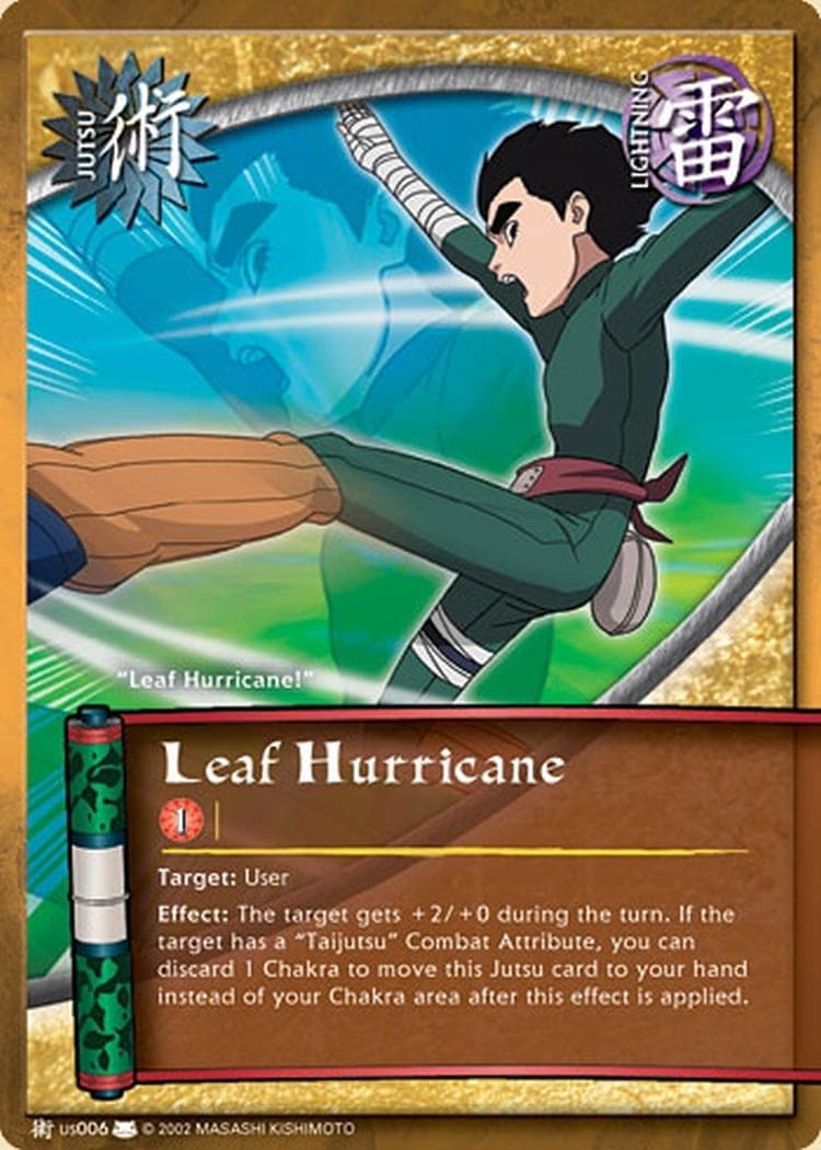 Leaf Hurricane J-US006 Naruto trading card