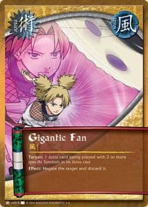 Gigantic Fan J-US015 Naruto trading card