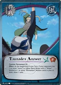 Tsunade's Answer M-US013 Naruto trading card