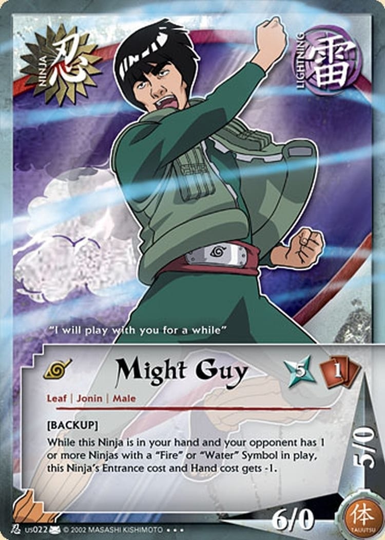 Might Guy card artwork
