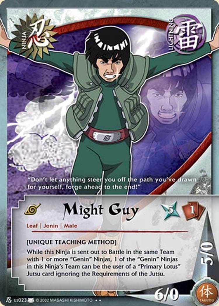 Might Guy N-US023 Naruto trading card