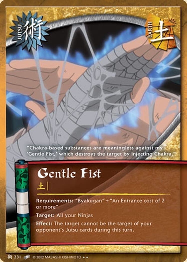 Gentle Fist J-231 Naruto trading card